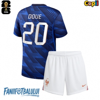 Franța Desire Doue #20 Echipament de Fotbal Replică Mondial 2026 Copii Acasa (+ Șorturi)